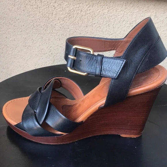 Celine Black Wedge Shoe - Picture 2 of 16